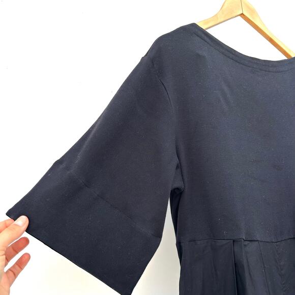 COS Wide Leg Jumpsuit Palazzo Pants Black Culottes XS Cotton Short Sleeve - Picture 6 of 13